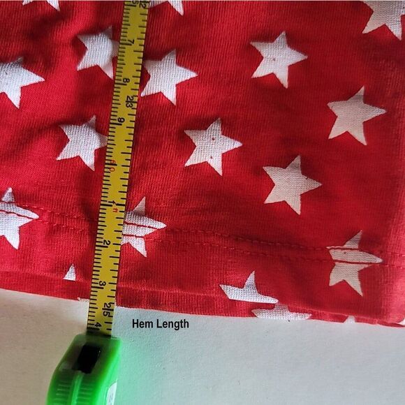 Cable & Gauge Star Print Short Sleeve Patriotic Tee Top Size L - Picture 5 of 6